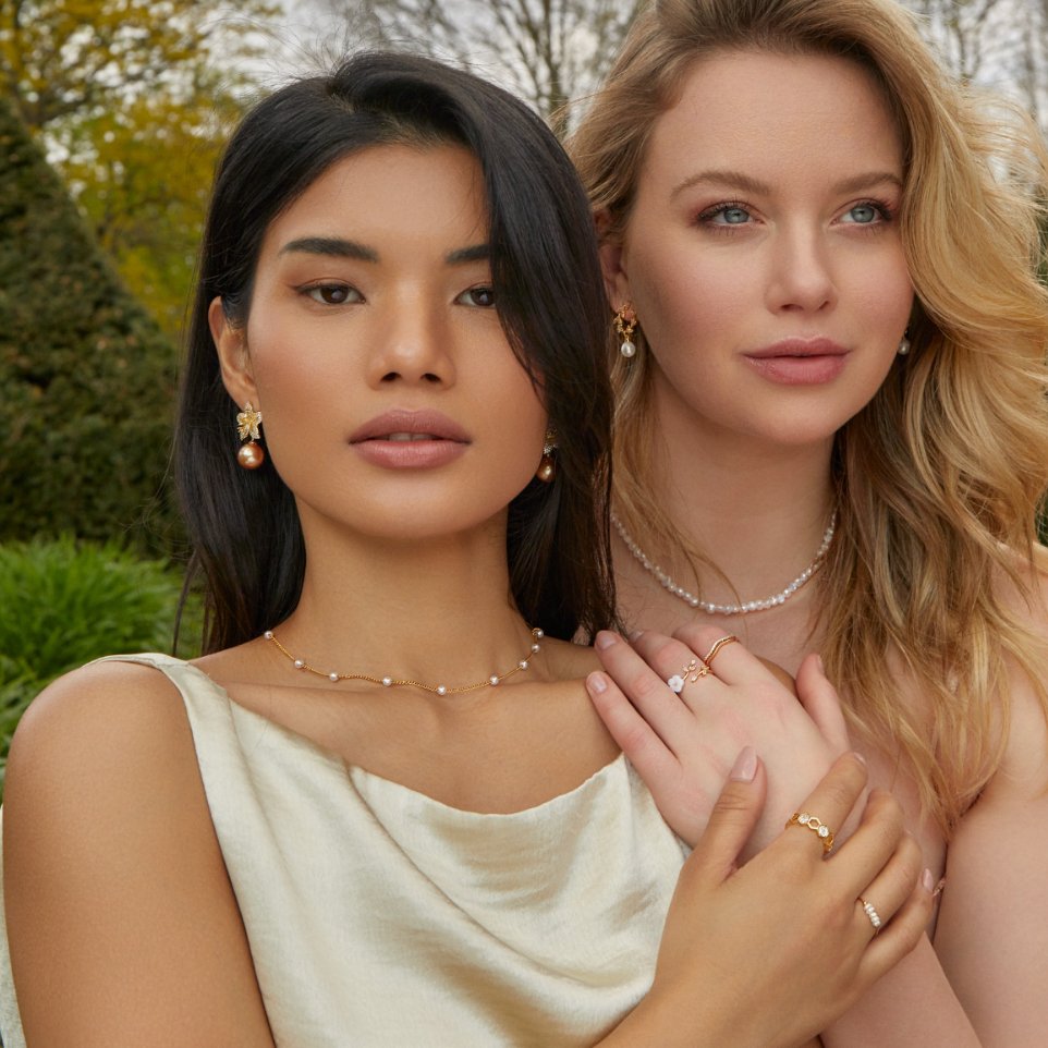 Reine Goldperlenkette