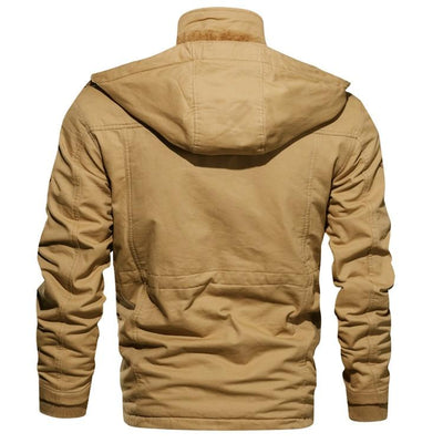 Cameron | Herren Winterjacke mit Kapuze | Zipper & Multifunktionstaschen