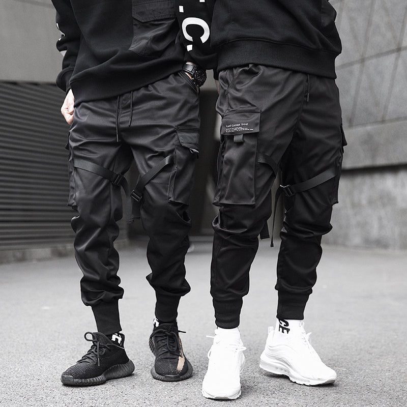 Herren Techwear Cargo Jogginghose Mit Taktischem Design