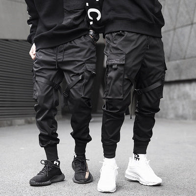 Herren Techwear Cargo Jogginghose Mit Taktischem Design