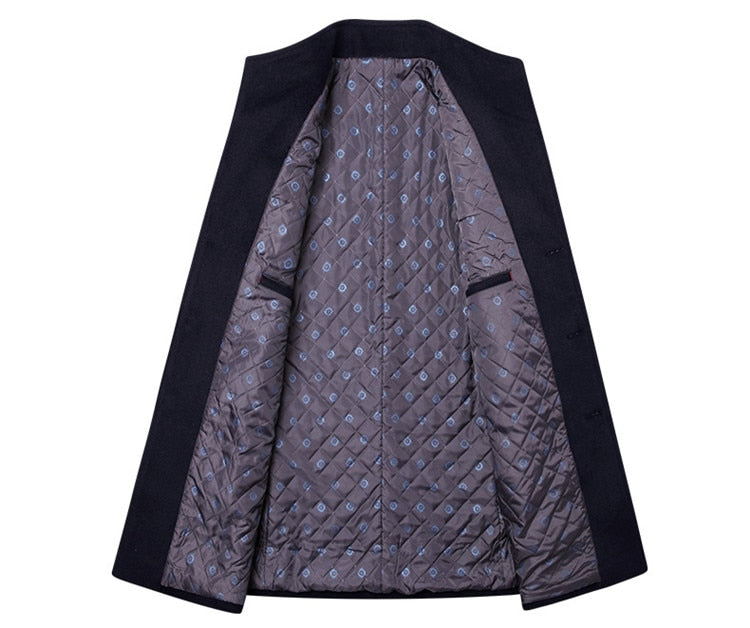 Herren Einreihiger Mantel Mit Klassischem Schnitt