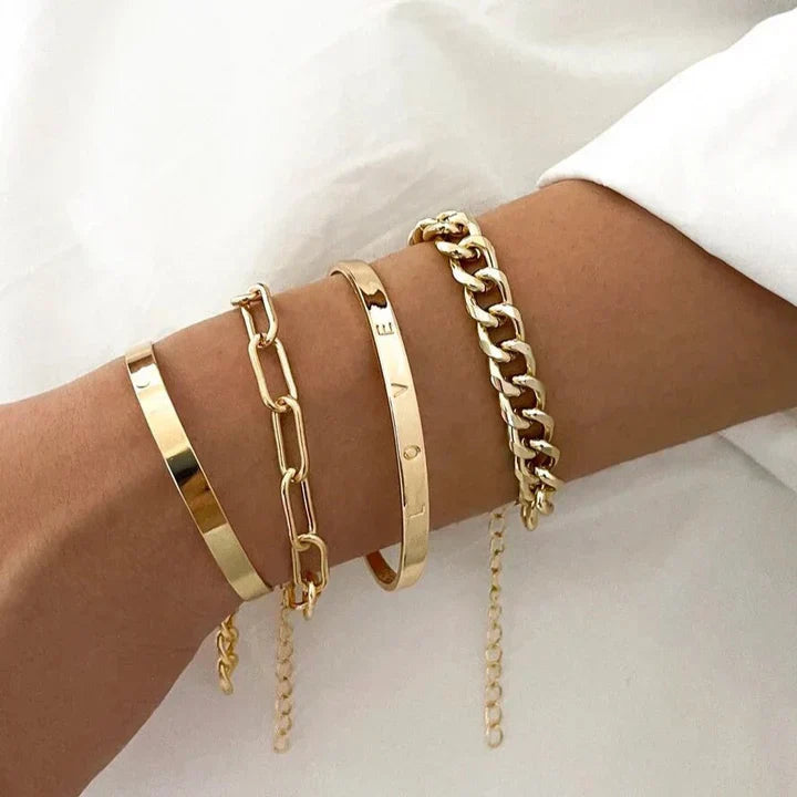 Elan Mercer Armband Set | Gold
