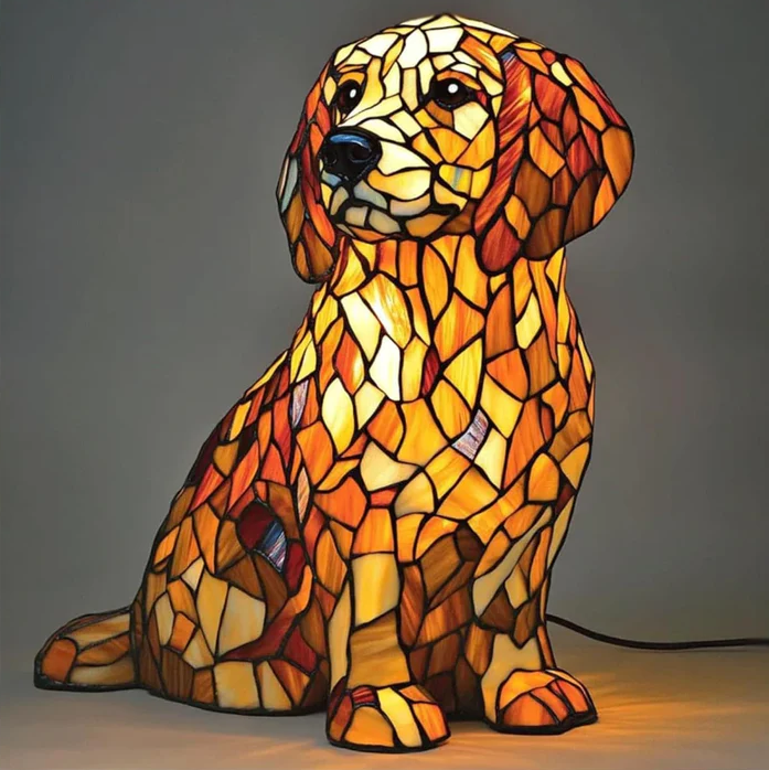 Spirituelle Lys Golden Retriever Figur Lamp