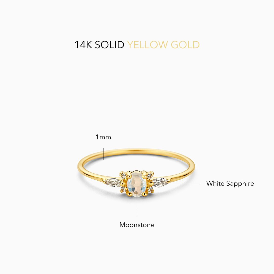 Muse™ | Goldmondsteinring