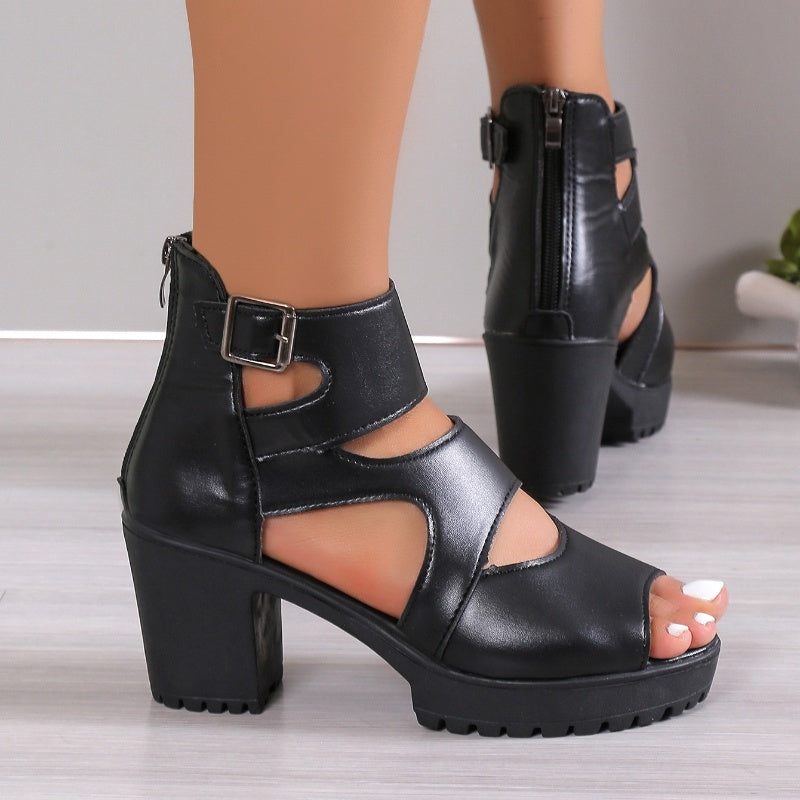 Frederick | Sandalen mit offener Spitze und hohem Absatz